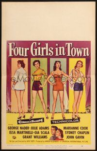 8m120 4 GIRLS IN TOWN WC '56 sexy Julie Adams, Marianne Cook, Elsa Martinelli & Gia Scala!