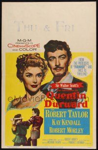 8m130 ADVENTURES OF QUENTIN DURWARD WC '55 English hero Robert Taylor romances pretty Kay Kendall!