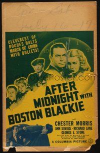 8m132 AFTER MIDNIGHT WITH BOSTON BLACKIE WC '43 detective Chester Morris keeps the action boiling!