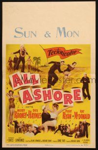 8m137 ALL ASHORE WC '52 Mickey Rooney, Peggy Ryan, Navy musical, all ashore for fun galore!