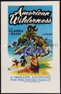 8m141 AMERICAN WILDERNESS WC '70 cool artwork of various wildlife creatures!