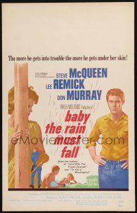 8m154 BABY THE RAIN MUST FALL WC '65 Steve McQueen gets in trouble & gets under Lee Remick's skin!