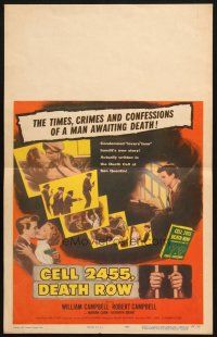 8m185 CELL 2455 DEATH ROW WC '55 biography of Caryl Chessman, no. 1 condemned convict!