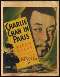 8m186 CHARLIE CHAN IN PARIS WC '35 great headshot image of Asian detective Warner Oland!