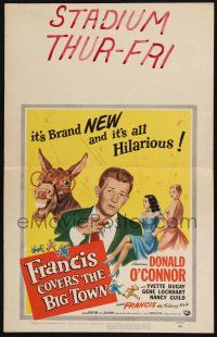 8m228 FRANCIS COVERS THE BIG TOWN WC '53 the talking mule, Donald O'Connor, it's hilarious!