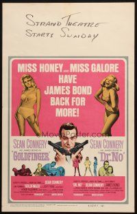 8m242 GOLDFINGER/DR. NO WC '62 Sean Connery as James Bond with sexy Miss Honey & Miss Galore!