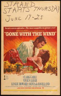 8m243 GONE WITH THE WIND WC R68 art of Clark Gable holding Vivien Leigh by Howard Terpning!