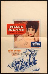 8m268 HELL'S ISLAND WC '55 John Payne, sexiest close up portrait of Mary Murphy!