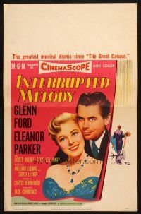 8m286 INTERRUPTED MELODY WC '55 Glenn Ford, Eleanor Parker as opera singer Melody Lawrence!