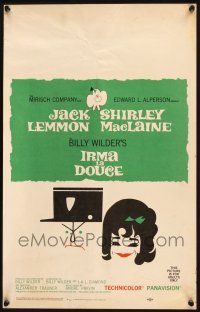 8m288 IRMA LA DOUCE WC '63 Billy Wilder, great art of Shirley MacLaine & Jack Lemmon!
