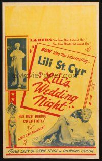 8m307 LILI'S WEDDING NIGHT WC '52 sexy Lili St. Cyr's most daring creation, adult entertainment!