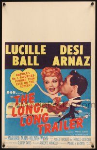 8m316 LONG, LONG TRAILER WC '54 wacky artwork of Desi Arnaz kissing Lucy Ball!