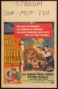 8m326 MAN FROM BITTER RIDGE WC '55 Lex Barker in the great violent mountain wars!