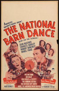 8m351 NATIONAL BARN DANCE WC '44 Jean Heather, Charles Quigley, Robert Benchley & radio stars!