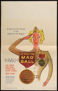 8m361 OPERATION MAD BALL WC '57 screwball comedy filmed entirely without Army co-operation!