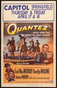 8m369 QUANTEZ WC '57 Fred MacMurray, Dorothy Malone, naked fear walked the silent streets!