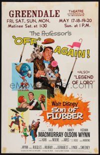 8m416 SON OF FLUBBER WC '63 Walt Disney, art of absent-minded professor Fred MacMurray!