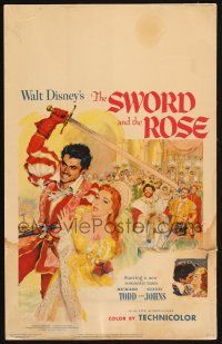 8m433 SWORD & THE ROSE WC '53 Disney, Glynis Johns in remake of When Knighthood was in Flower!