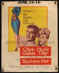 8m440 TEACHER'S PET WC '58 teacher Doris Day, pupil Clark Gable, sexy Mamie Van Doren's body!