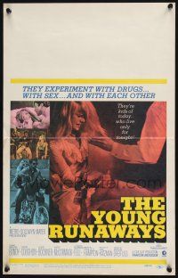 8m469 YOUNG RUNAWAYS WC '68 Richard Dreyfuss, Patty McCormack, they experiment with drugs & sex!
