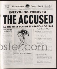 8m072 ACCUSED pressbook '49 great images of terrified Loretta Young, everything points to her!