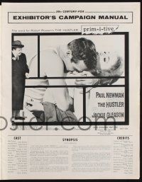 8m085 HUSTLER pressbook '61 pool pros Paul Newman & Jackie Gleason, plus sexy Piper Laurie!