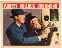 8p308 ARREST BULLDOG DRUMMOND LC '39 image of John Howard covering Heather Angel's mouth!