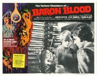 8p325 BARON BLOOD LC #7 '72 Mario Bava, the ultimate in human agony, torture beyond belief!