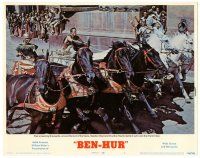8p333 BEN-HUR LC #2 R69 Wyler's classic epic, Charlton Heston & Stephen Boyd in chariot race!