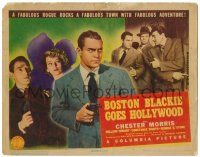 8p030 BOSTON BLACKIE GOES HOLLYWOOD TC '42 cool image of tough detective Chester Morris & cast!