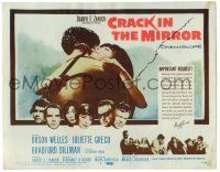 8p041 CRACK IN THE MIRROR TC '60 Orson Welles, Bradford Dillman, Juliette Greco, in dual roles!