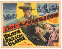 8p053 DEATH RIDES THE PLAINS TC '43 images & art of Robert Livingston as The Lone Rider!
