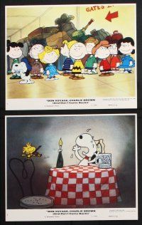 8r050 BON VOYAGE CHARLIE BROWN 8 8x10 mini LCs '80 Charles M. Schulz, Snoopy & the Peanuts Gang!