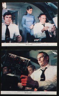 8r079 SKYJACKED 8 color English FOH LCs '72 Charlton Heston & sexy Yvette Mimieux in aviation drama