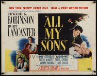 8s022 ALL MY SONS style A 1/2sh '48 Burt Lancaster, Edward G. Robinson, from Arthur Miller's play!