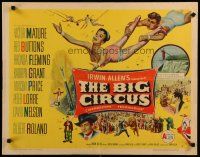 8s058 BIG CIRCUS style A 1/2sh '59 Victor Mature, Red Buttons, Rhonda Fleming, Kathryn Grant!