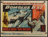 8s072 BOMBERS B-52 1/2sh '57 sexy Natalie Wood & Karl Malden, cool art of military planes!