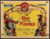 8s079 BOY & THE PIRATES style A 1/2sh '60 Charles Herbert, most amazing adventure a boy ever lived!