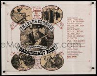 8s082 BREAKHEART PASS 1/2sh '76 cool art images of Charles Bronson by Des Combes, Alistair Maclean