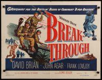 8s083 BREAKTHROUGH 1/2sh '50 David Brian, John Agar, Frank Lovejoy, World War II!
