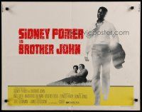 8s085 BROTHER JOHN 1/2sh '71 Sidney Poitier is an angel, Bradford Dillman, Will Geer!