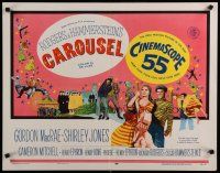 8s098 CAROUSEL 1/2sh '56 Shirley Jones, Gordon MacRae, Rodgers & Hammerstein musical!