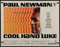 8s117 COOL HAND LUKE 1/2sh '67 Paul Newman prison escape classic, cool art by James Bama!