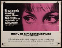 8s135 DIARY OF A MAD HOUSEWIFE 1/2sh '70 Frank Perry, super close up of Carrie Snodgress' eyes!