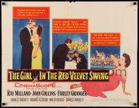 8s180 GIRL IN THE RED VELVET SWING 1/2sh '55 art of Joan Collins as Evelyn Nesbitt Thaw!