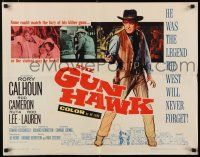8s190 GUN HAWK 1/2sh '63 cool art of cowboy Rory Calhoun with smoking gun!