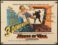 8s203 HOUSE OF WAX 1/2sh '53 3D, Vincent Price, Charles Bronson, monster & sexy girl!