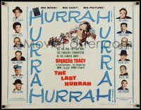 8s245 LAST HURRAH style A 1/2sh '58 John Ford, art of Spencer Tracy, portraits of 12 cast members!