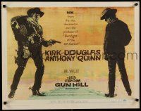 8s246 LAST TRAIN FROM GUN HILL style A 1/2sh '59 Kirk Douglas, Anthony Quinn, Sturges directed!