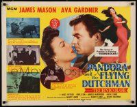 8s002 PANDORA & THE FLYING DUTCHMAN style B 1/2sh '51 romantic image of James Mason & Ava Gardner!